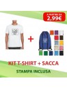 Kit T-shirt + Sacca in poliestere personalizzate