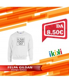 FELPA GILDAN HEAVY BLEND GIROCOLLO GL18000 VARI COLORI