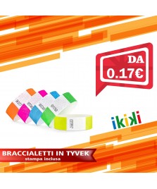 BRACCIALETTI MONOUSO IN TYVEK ADATTI PER QUALSIASI EVENTO