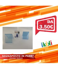 SEGNATAVOLO SEGNAPOSTO IN PLEX TRASPARENTE PERSONALIZZABILE
