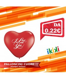 PALLONCINI IN LATTICE A FORMA DI CUORE ADATTI PER FESTE O EVENTI