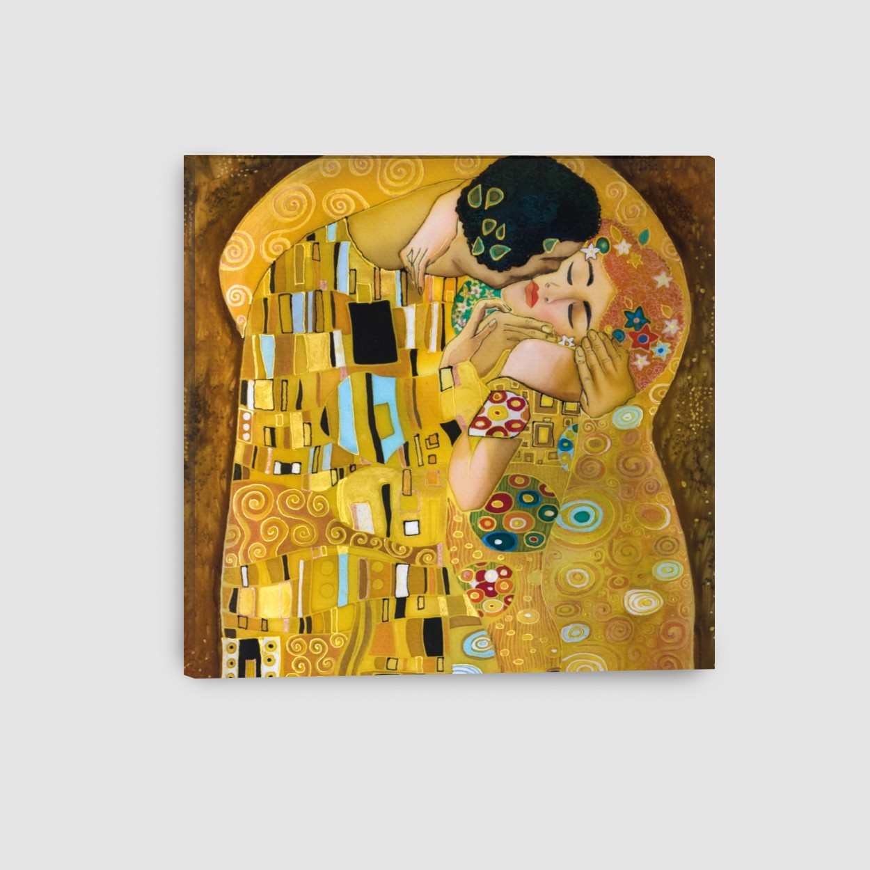 Il Bacio di Klimt - Quadro su Tela - Quadrato