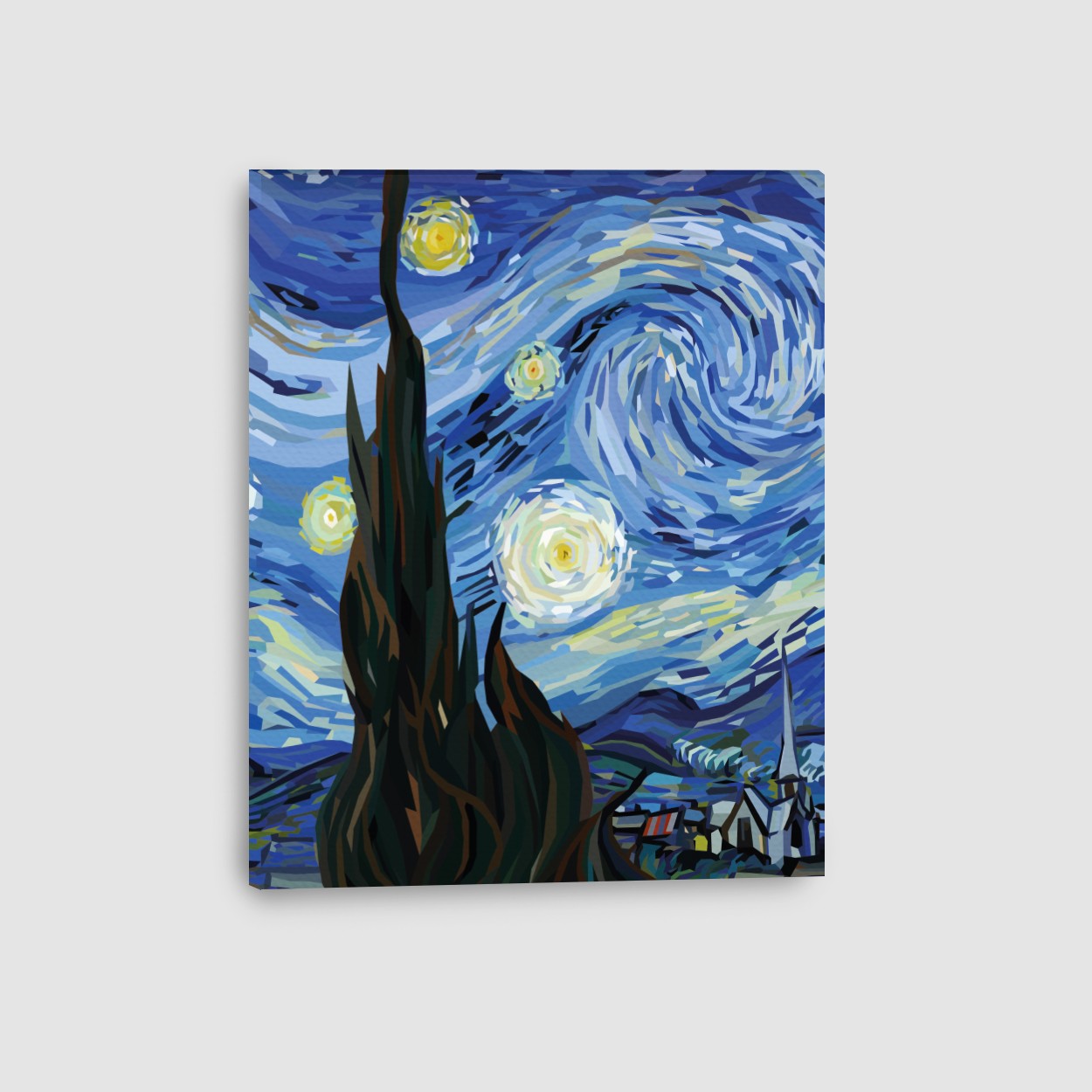 Notte Stellata di Van Gogh - Quadro su Tela - Verticale
