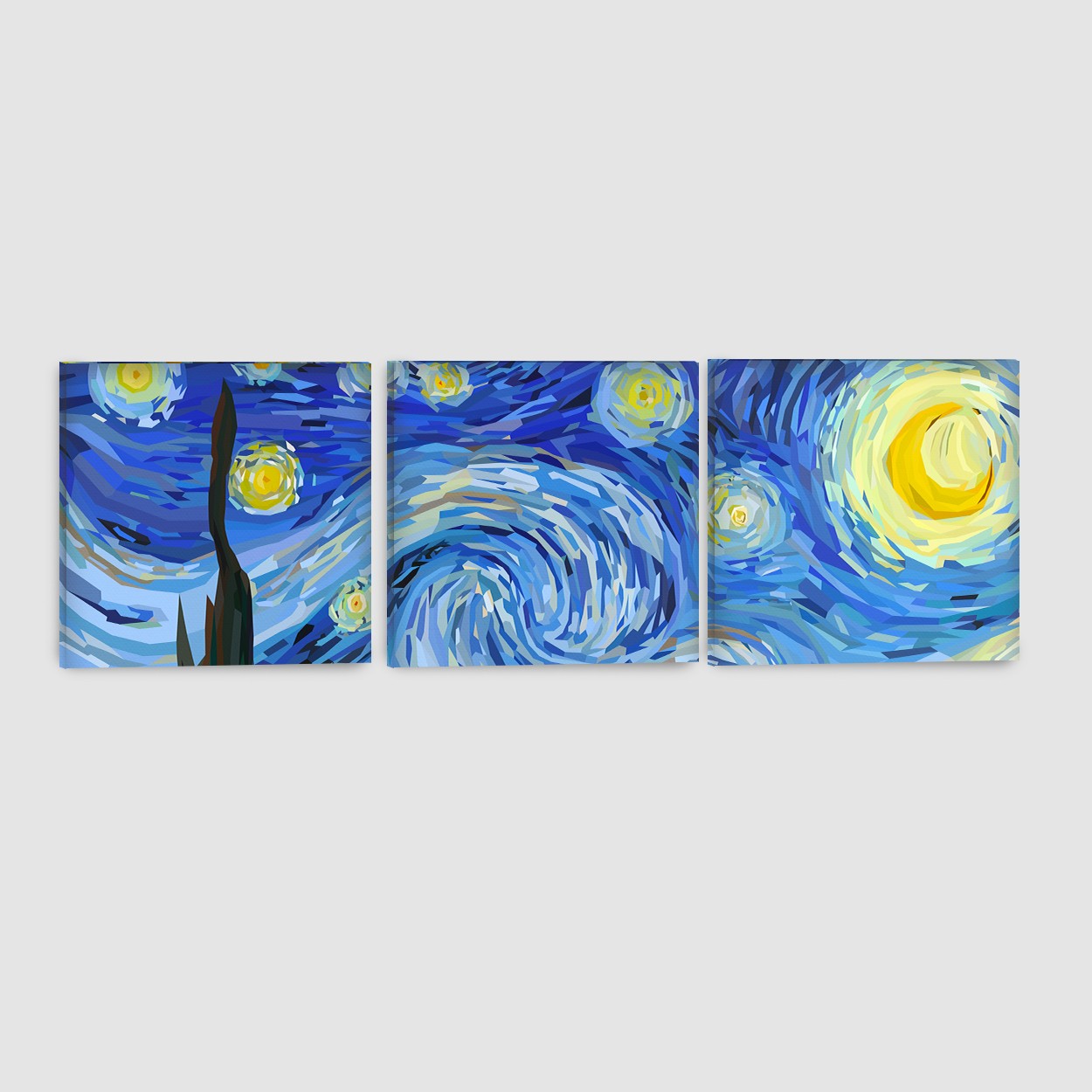 Quadro La Notte Stellata Van Gogh Canvas su Tela Telaio in legno