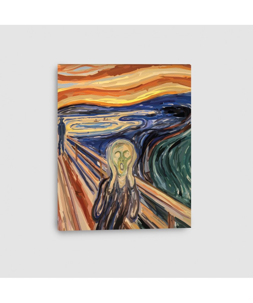 L urlo di Munch Quadro su Tela Verticale Ikiki