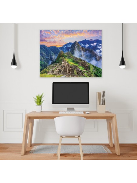 Machu Picchu, Cusco, Perù - Quadro su Tela - Rettangolare
