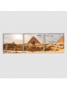 Giza, Piramidi - Quadro su tela - 3 pannelli
