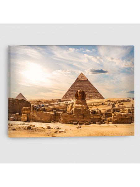 Giza, Piramidi - Quadro su tela - Rettangolare