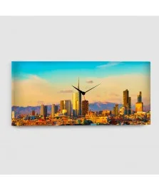 Milano - Quadro su tela - Rettangolare con orologio