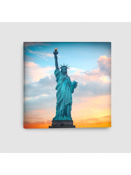 New York, Statua della Libertà - Quadro su tela - Quadrato