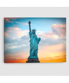 New York, Statua della Libertà - Quadro su tela - Rettangolare