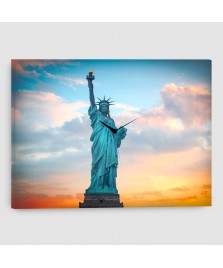 New York, Statua della Libertà - Quadro su tela - Rettangolare