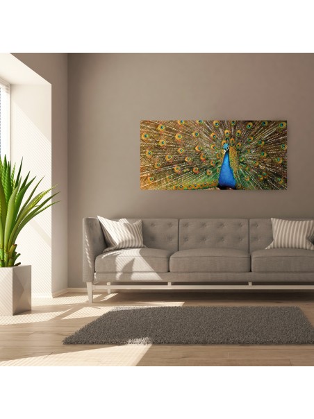 Pavone - Quadro su tela - Rettangolare