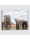 Elefante Africano - Quadro su tela - Rettangolare con orologio