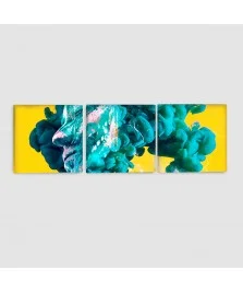 Astratto Fumo Verde Acqua - Quadro su tela - Composto