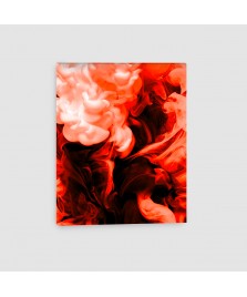 Astratto Fumo Rosso - Quadro su tela - Verticale