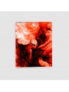 Astratto Fumo Rosso - Quadro su tela - Verticale