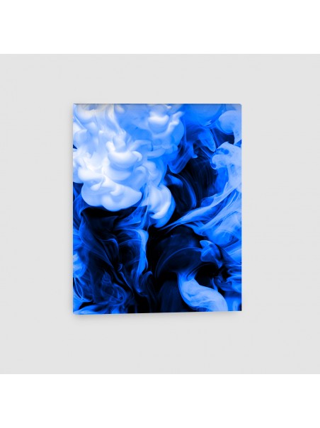 Astratto Fumo Blu - Quadro su tela - Verticale