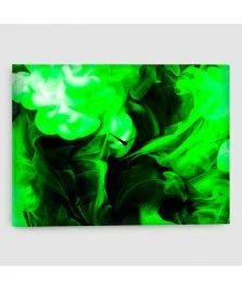 Astratto Fumo Verde - Quadro su tela - Rettangolare