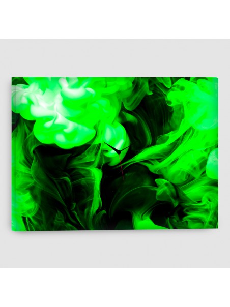 Astratto Fumo Verde - Quadro su tela - Rettangolare