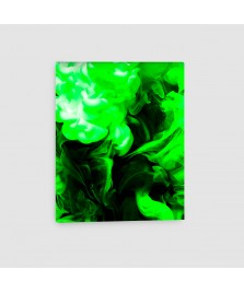 Astratto Fumo Verde - Quadro su tela - Verticale