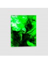Astratto Fumo Verde - Quadro su tela - Verticale