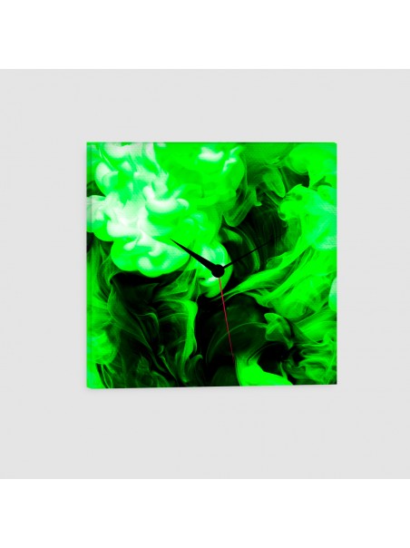 Astratto Fumo Verde - Quadro su tela - Quadrato