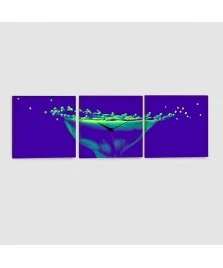 Astratto Fumo Verde Viola - Quadro su tela - Composto