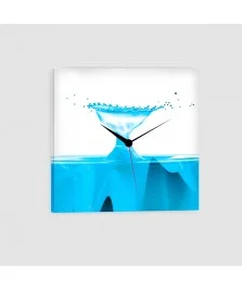 Astratto Acqua Celeste - Quadro su tela - Quadrato