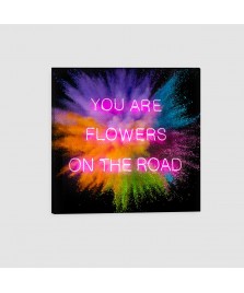 You are flowers on the road - Quadro su tela - Quadrato