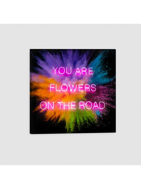 You are flowers on the road - Quadro su tela - Quadrato