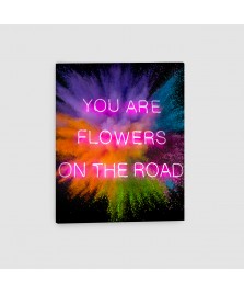 You are flowers on the road - Quadro su tela - Verticale