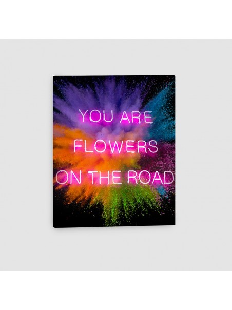 You are flowers on the road - Quadro su tela - Verticale