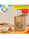 Shopper in carta manico ritorto personalizzate full color