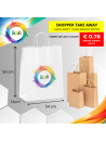 SHOPPER AVANA IN CARTA CON MANICO RITORTO