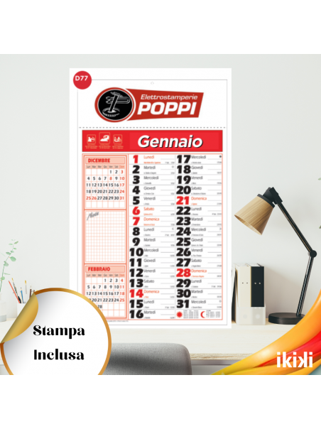 Calendario Olandese Bilaterale 2025 - Personalizzato con Stampa