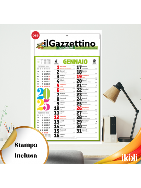 Calendario Olandese Color 2025