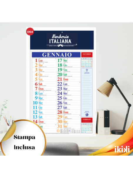 Calendario Olandese Color 2025