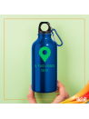 Borraccia in alluminio con moschettone 500ml - Stampa 1 colore