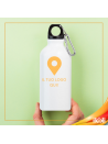 Borraccia in alluminio con moschettone 500ml - Stampa 1 colore