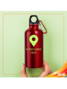 Borraccia in alluminio con moschettone 500ml - Stampa 1 colore