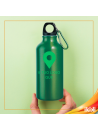 Borraccia in alluminio con moschettone 500ml - Stampa 1 colore