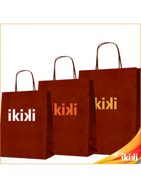 Shopper in carta manico cordino - Rosso 1 colore