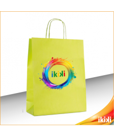 Shopper in carta manico cordino - Verde mela 1 colore