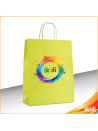 Shopper in carta manico cordino - Verde mela 1 colore