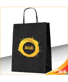 Shopper in carta manico cordino - Nera 1 colore