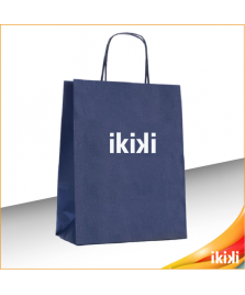 Shopper in carta manico cordino - Blu 1 colore