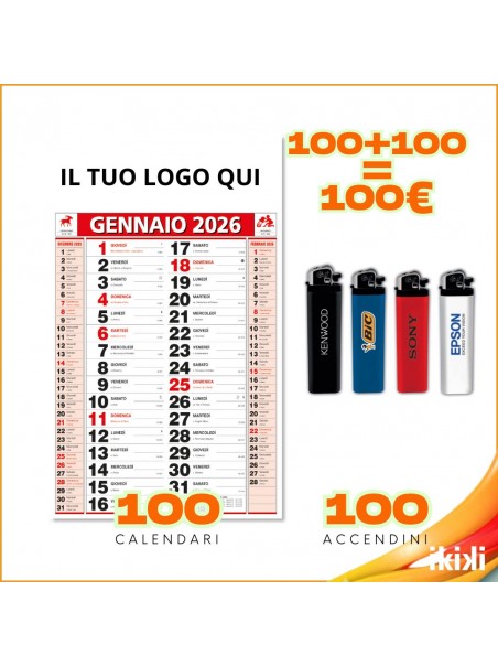 100 Calendari + 100 Accendini