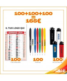 100 Calendari Olandesi 2026 + 100 Penne + 100 Accendini –