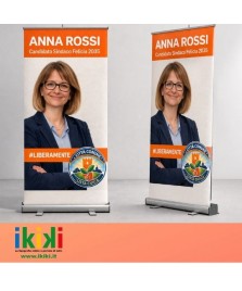 Roll-up 85x200 in poliestere per eventi politici